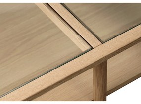 Măsuță de cafea în culoare naturală din sticlă 60x120 cm Elba – Unique Furniture