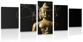 Tablou 5-piese statuie Budha