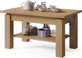 Mazzoni ASTORIA Stejar Oasis - MĂSUȚĂ EXTENSIBILĂ MĂSUȚĂ DE CAFEA CU RAFT