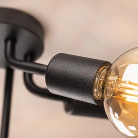 Lustră aplicată NIXO 5xE27/60W/230V neagră