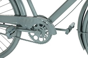 Consolă vintage tip bar din metal verde salvie antichizat și lemn de mango, „Bycicle"