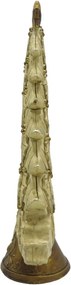 Figurină decorativă vintage brad de Crăciun din polirasină auriu, 20 cm