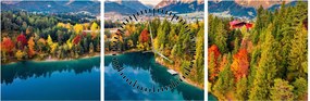 Tablou - Lacul Urisee, Austria (cu ceas) (90x30 cm)
