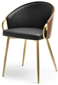 Scaun Elviria K (nuc închis + auriu). Promo -28%. 1111041