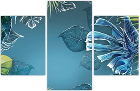 Tablou - Frunzele plantelor tropicale (90x60 cm)