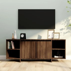 Comoda TV, stejar maro, 130x35x50 cm, PAL 1, Stejar brun