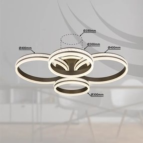 Plafonieră LED dimabilă Globo 67314-90 GROUNI LED/90W/230V + telecomandă