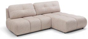 Colțar extensibil Lerio pe dreapta cu funcție de dormit - țesătură hidrofobă bej deschis Blur 02