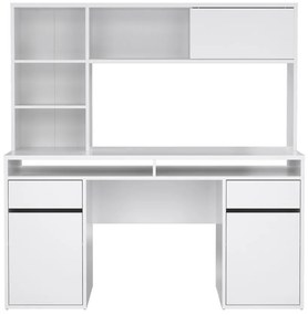 Birou Felix LUX, alb lucios