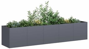 vidaXL Jardinieră Antracit 200x40x40 cm Oțel laminat la rece