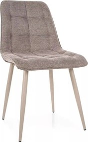 Scaun CHIC, bej - Brego 34, stofa clasica/metal, 50x58x88 cm