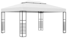 vidaXL Pavilion de grădină, alb, 4x3x2,7 cm, oțel vopsit electrostatic