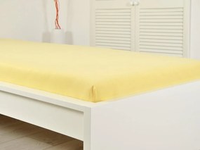 Cearsaf Jersey pentru patut de copii EXCLUSIVE 70x140 cm galben deschis