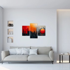 Tablou - Pictura abstractă a orașului (90x60 cm)