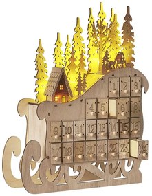 Decor de exterior sanie și calendar Impza (lemn deschis). 1080398