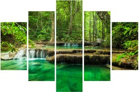 Tablou - Cascada Erawan din Kanchanaburi, Thailanda (150x105 cm)