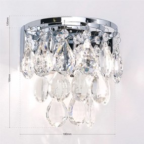 Aplica de perete cristal K9 design elegant CELESTE crom