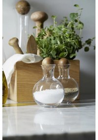 Solniță și piperniță Sagaform Oval Oak, 200 ml