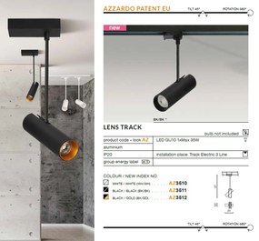 Spot directionabil pe sina LENS TRACK alb ZZ AZ3510
