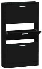 Pantofar, negru, 59x17x108 cm, lemn compozit