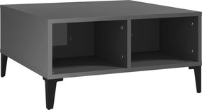 vidaXL Măsuță de cafea, gri extralucios, 60x60x30 cm, lemn prelucrat