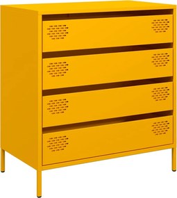 vidaXL Dulap, galben muștar, 68x39x73,5 cm, oțel laminat la rece