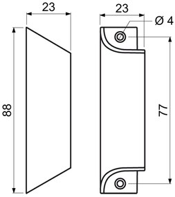 Mâner ușă balcon din aluminiu MAD.6010, bronz