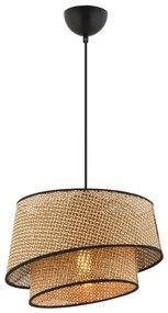 Lampă suspendată pe cablu BARETTE 1xE27/60W/230V maro/negru