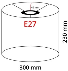 Lampă de podea LED TUNJA 1xE27/20W/230V Ø 30 cm crom mat/maro