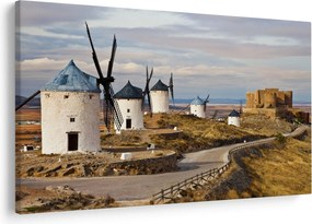 Tablou - Morile de vânt din Consuegra, Spania (90x60 cm)