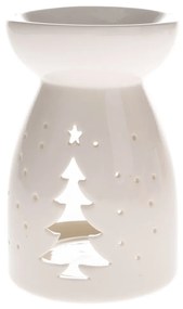Aroma-lampă din ceramică Joyful alb, 9,3x 14 cm