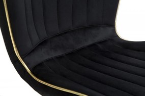 Set 2 scaune dining negre din catifea si metal, PARIS Space Mauro Ferretti