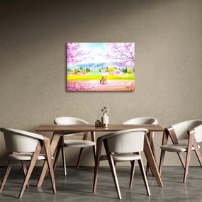 Tablou - Căprioară pictată, acuarelă (70x50 cm)