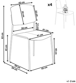 Set 4 buc scaun tip bar Augustino (bej). 1077727
