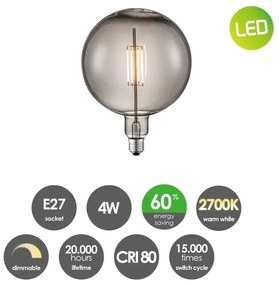 Bec LED dimabil VINTAGE EDISON G180 E27/4W/230V 2700K