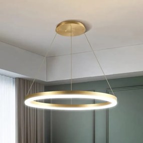 Lustra LED Cu Telecomanda, 1 cerc Gold, 48w