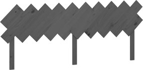 vidaXL Tăblie de pat, gri, 196x3x80,5 cm, lemn masiv de pin