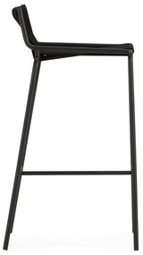 Scaun de bar negru din metal (înălțime șezut 65 cm) Emily – Marckeric