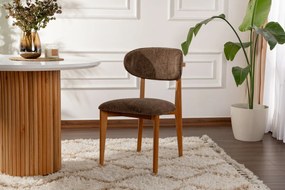 Set de scaune de sufragerie Lionte Brown și DarkOak, 2 buc.