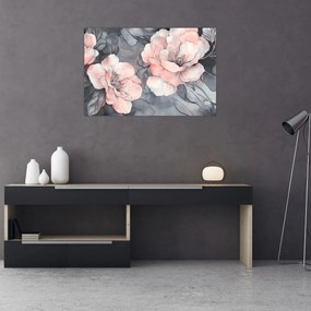 Tablou - Schiță de flori (90x60 cm)