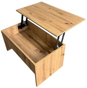 Masa Extensibila Laptop, Intaltime Reglabila, Mobiref, 90 x 52 x 69 cm, PAL Stejar Artisan 18 mm
