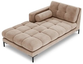 Sezlong tapitat Bali velvet/picioare negre – L185 x l102 x h75