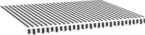 vidaXL Pânză de rezervă copertină, antracit și alb, 4x3 m