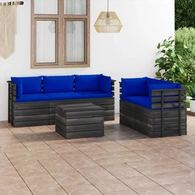 3061897 vidaXL Set mobilier grădină din paleți cu perne, 6 piese, lemn de pin