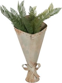 Suport pentru ghiveci, de perete, din metal, aspect vintage, Florine