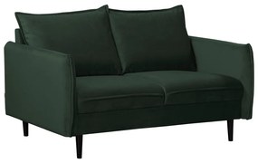 Canapea verde-închis cu tapițerie din catifea 138 cm Juli – Ropez