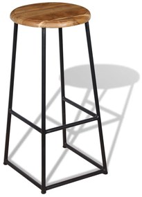 243459 vidaXL Scaune de bar, 2 buc., lemn masiv de tec