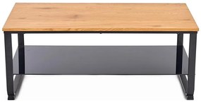 Masă de cafea ARTIGA 45x105 cm negru/bej