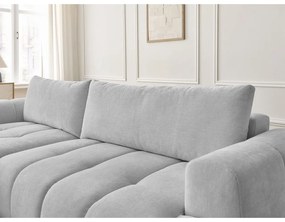 Colțar gri deschis extensibil/cu spațiu de depozitare (cu colț pe partea stângă/cu șezlong) Fuji – Bobochic Paris