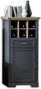 Comoda JASMIN, gri grafit/stejar artisan, PAL, 66x42x136 cm